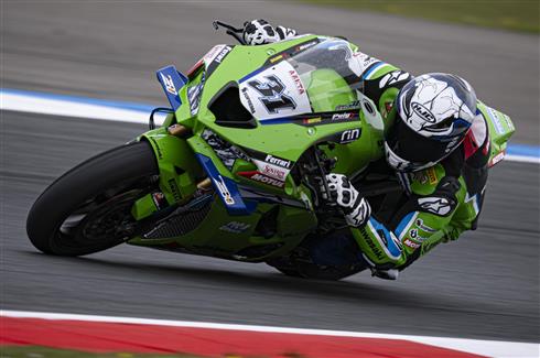Garrett Gerloff su Kawasaki Ninja ZX-10RR al WorldSBK Assen