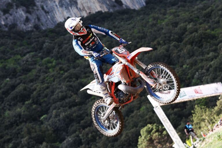 Brando Rispoli, pilota EMX250 del MRT Racing Team Beta con la Beta RX250 2T al GP del Trentino
