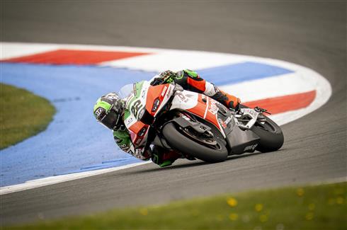 Alex Lowes, pilota del bimota by Kawasaki, ad Assen
