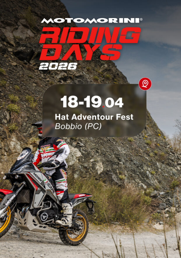 Area Moto Morini all'HAT Adventourfest di Bobbio con modelli adventure, touring e naked in prova