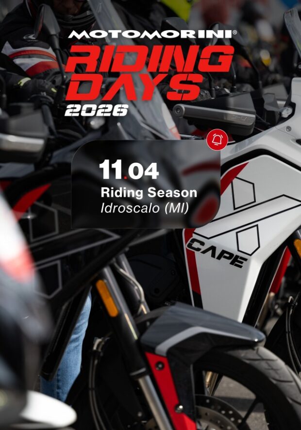 Area Moto Morini all'Idroscalo per i Riding Days 2026 con test ride della gamma