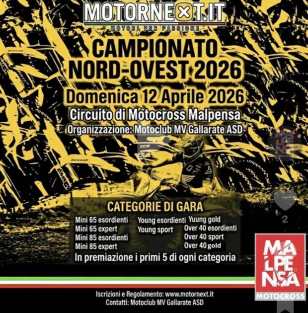 Tracciato del Ciglione di Malpensa in occasione del Trofeo Nord Ovest Junior valido per il Campionato MotorNext 2026