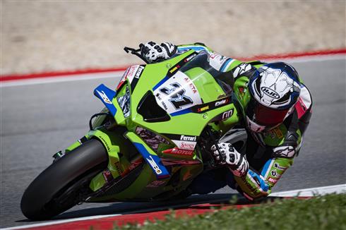 Garrett Gerloff con la Kawasaki Ninja ZX-10RR in occasione del WorldSBK Assen 2026