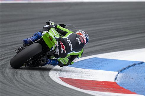 Garrett Gerloff su Kawasaki Ninja ZX-10RR al Balaton Park per il WorldSBK Ungheria