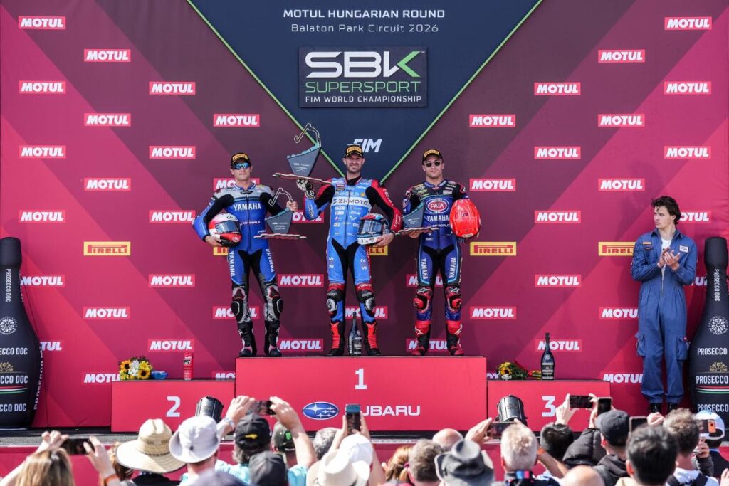 Nicolo Bulega al Balaton Park Circuit durante il round WorldSBK