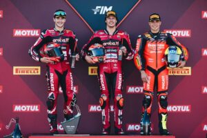 Nicolò Bulega a Balaton Park durante il weekend WorldSBK, con pneumatici Pirelli di gamma