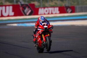 Honda HRC CBR Superbike in azione durante il weekend al Balaton Park Circuit