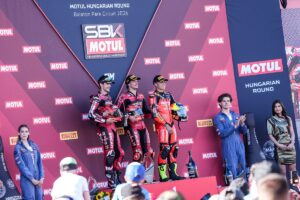 Nicolò Bulega in azione al Motul Hungarian Round del WorldSBK 2026 con la Ducati
