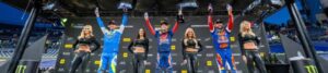 Hunter Lawrence su Honda CRF450RWE al Denver Supercross 2026, vincitore del round 450SX