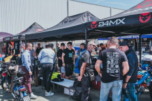 Cinquantini esposti all'Area Mercato dello Stadio Guido Teghil per la 50cc Fever Fest