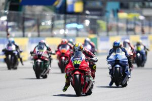 Joan Mir con la Honda HRC Castrol nella Sprint Race di Le Mans