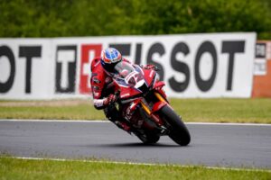Honda CBR1000RR-R del team HRC in pista al round WorldSBK di Most
