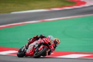 Joan Mir con la Honda HRC Castrol durante il venerdì di prove al GP di Catalunya