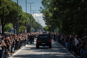 Motociclisti e moto custom in raduno alla Biker Fest International a Lignano Sabbiadoro