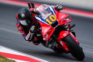 Honda RC213V del team HRC Castrol durante il test MotoGP Barcellona