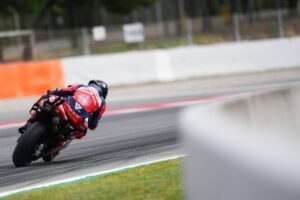 RC213V del team Honda HRC Castrol durante il test MotoGP di Barcellona