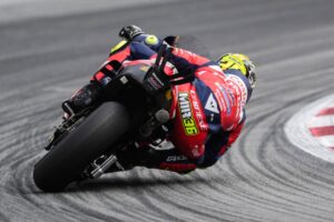 Honda HRC Castrol RC213V in configurazione da test al Circuit de Barcelona-Catalunya