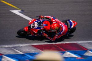CBR1000RR-R del team Honda HRC durante i test a Misano per sviluppo e rientro di Dixon