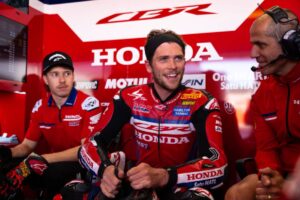 CBR1000RR-R del team Honda HRC in pista a Misano durante prove di assetto ed elettronica