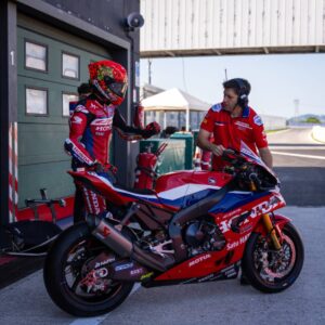 CBR1000RR-R del team Honda HRC durante i test a Misano