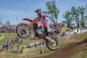 Jeffrey Herlings nella qualifica del MXGP di Francia con la Honda HRC PETRONAS