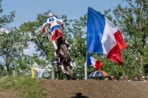 Jeffrey Herlings durante la qualifica del MXGP Francia con Honda HRC PETRONAS, leader della sessione