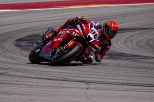 CBR1000RR-R del team Honda HRC al MotorLand Aragon in lavoro di sviluppo per il WorldSBK Aragon