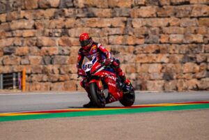 CBR1000RR-R del team Honda HRC durante il weekend WorldSBK a MotorLand Aragón