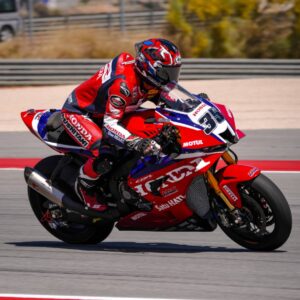 CBR1000RR-R del team Honda HRC durante il weekend WorldSBK a MotorLand Aragón