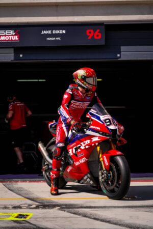 CBR1000RR-R del team Honda HRC in pista a MotorLand Aragon durante il weekend WorldSBK
