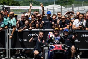 Manuel Gonzalez in pista al Mugello nelle qualifiche Moto2 con la nuova gomma Pirelli SCX 2026