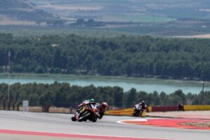 Nicolo Bulega su Ducati Aruba.it Racing al MotorLand Aragon nel round WorldSBK