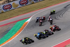 Nicolo Bulega vincitore di Gara 1 al MotorLand Aragon con la Ducati Aruba.it Racing