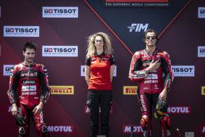 Nicolò Bulega e Iker Lecuona dell'Aruba.it Racing – Ducati al WorldSBK di Aragon