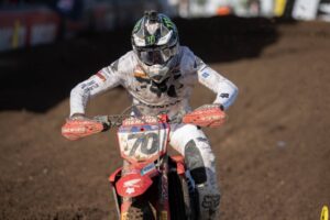 Pilota Honda HRC PETRONAS durante le qualifiche del MXGP di Germania a Teutschenthal