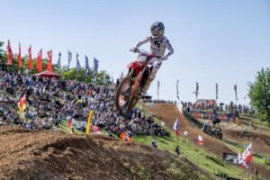 Pilota Honda HRC PETRONAS durante le qualifiche del MXGP di Germania a Teutschenthal