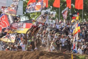 Pilota Honda HRC PETRONAS durante le qualifiche del MXGP di Germania a Teutschenthal
