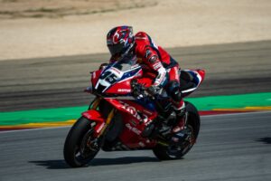CBR1000RR-R del team Honda HRC a MotorLand Aragón durante il round WorldSBK 2026