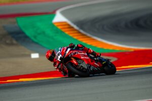 Somkiat Chantra in gara con la Honda HRC al MotorLand Aragón