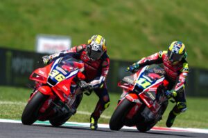RC213V del team Honda HRC Castrol al Mugello durante il GP d'Italia