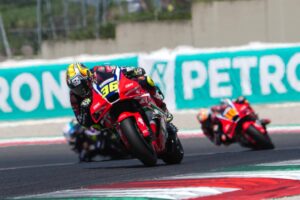 RC213V del team Honda HRC Castrol al Mugello, simbolo del lavoro di sviluppo e dei dati raccolti durante il GP