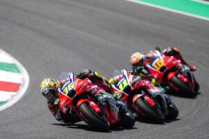 Team Honda HRC Castrol al Mugello durante il weekend di gara, raccolta dati per lo sviluppo RC213V