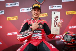 Nicolo Bulega con Ducati al MotorLand Aragon, protagonista del round WorldSBK Aragon