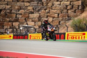 Nicolò Bulega su Ducati con Pirelli SC0 al Motorland Aragón, dominio nel WorldSBK 2026