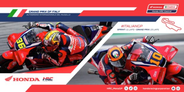 RC213V del team Honda HRC Castrol in assetto da gara per il Mugello