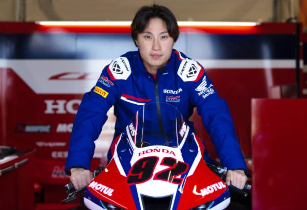 Yuki Kunii con la Honda HRC per il round del WorldSBK Most 2026