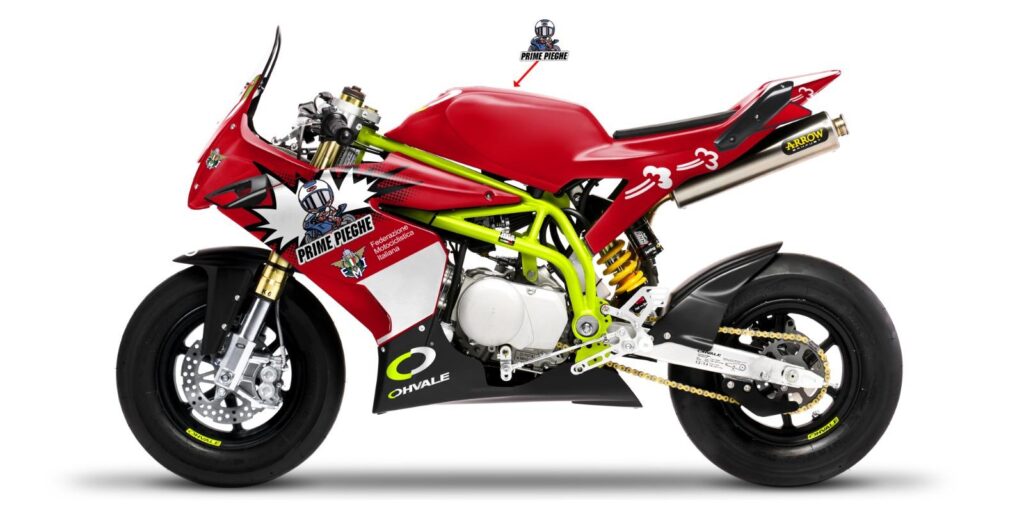 Ohvale GP-0 110 4S utilizzata nel Trofeo Prime Pieghe per piloti di 9-13 anni