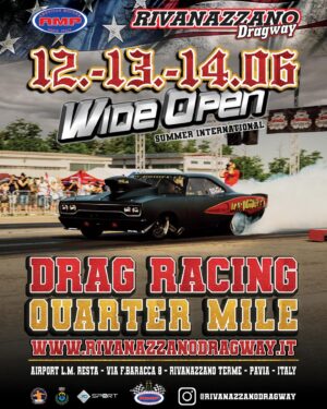 Wide Open Summer International 2026 a Rivanazzano: drag racing sul quarto di miglio e paddock aperti per appassionati