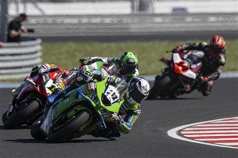 Garrett Gerloff con la Kawasaki Ninja ZX-10RR al round WorldSBK Most