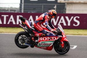 RC213V Honda HRC a Balaton Park, riferimento alle difficoltà sul giro secco di Marini e Mir